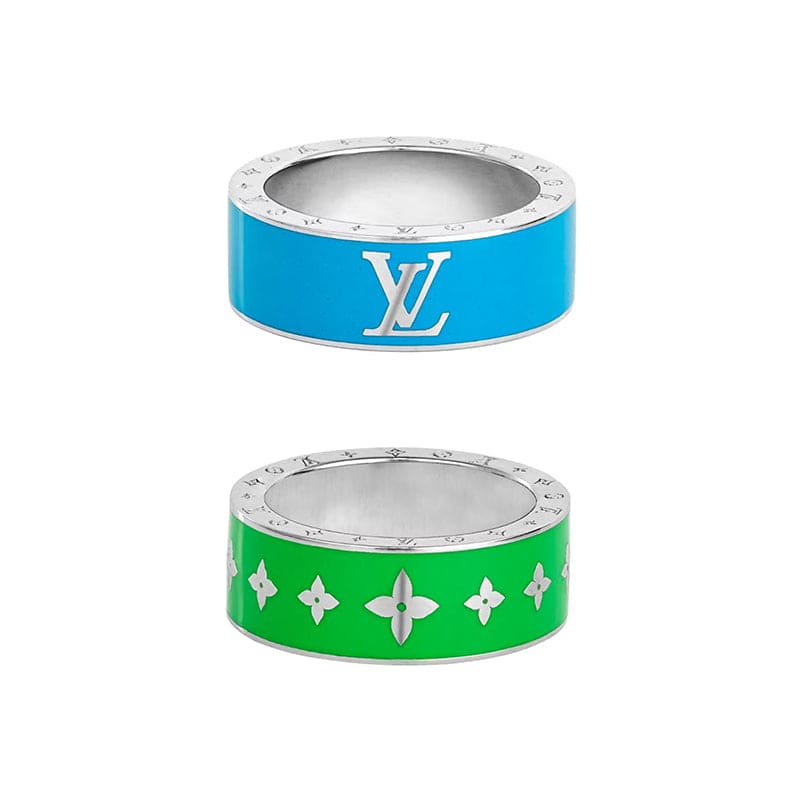 18K Louis Vuitton Ceramic Set of 2 Rings