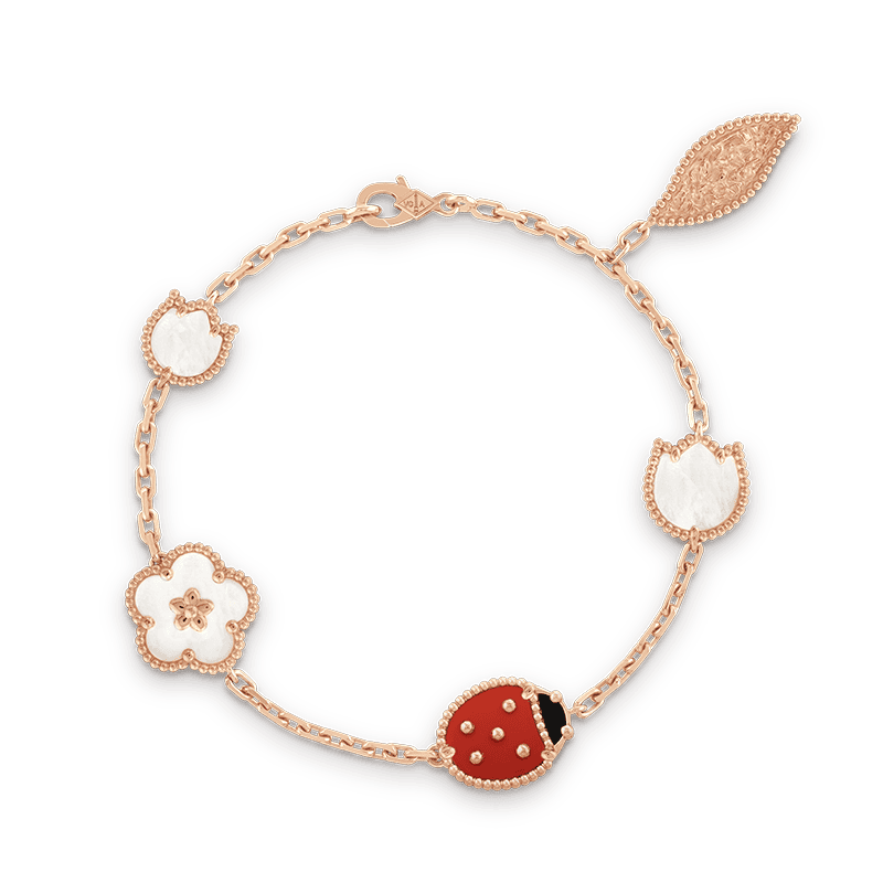 18K Van Cleef & Arpels Lucky Spring Five Motifs Clover Bracelet