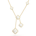 18K Van Cleef & Arpels Magic Alhambra Six Pearls Motifs Clover Necklace