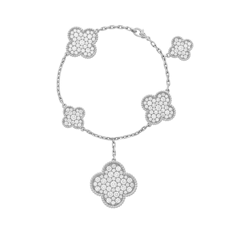 18K Van Cleef & Arpels Magic Alhambra Five Motifs Clover Bracelet