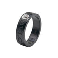 18K BVLGARI White Gold BV Black Ceramic Diamond Ring