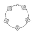 18K Van Cleef & Arpels Vintage Alhambra Diamonds Clover Bracelet
