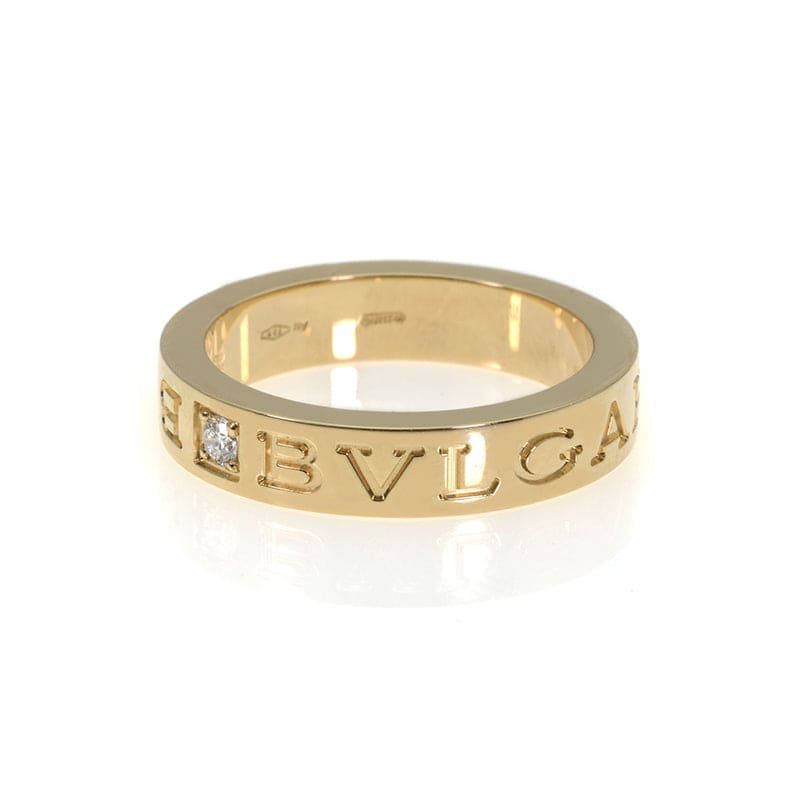 18K BVLGARI Yellow Gold BV Diamond Ring