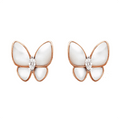 18K Van Cleef & Arpels Two Butterfly Earrings