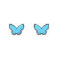 18K Van Cleef & Arpels Sweet Alhambra Butterfly Stud Earrings