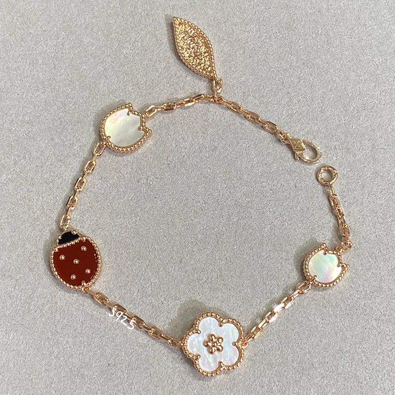18K Van Cleef & Arpels Lucky Spring Five Motifs Clover Bracelet