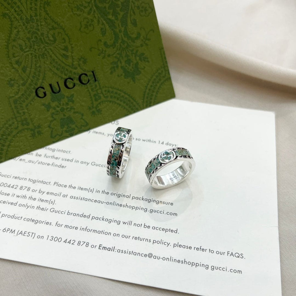 Gucci Interlocking G Turquoise Ring