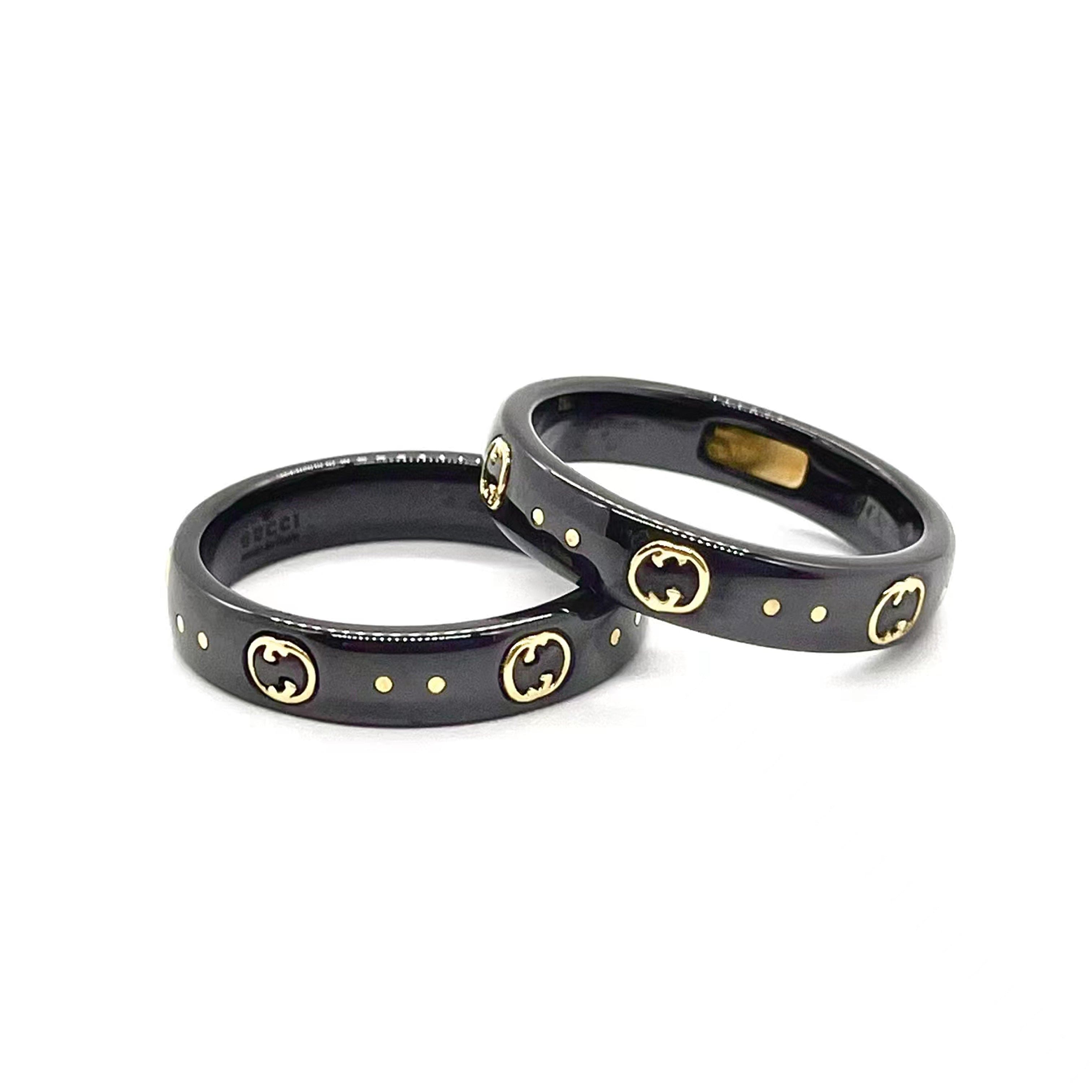 18K Gucci Icon Black Corundum Ring