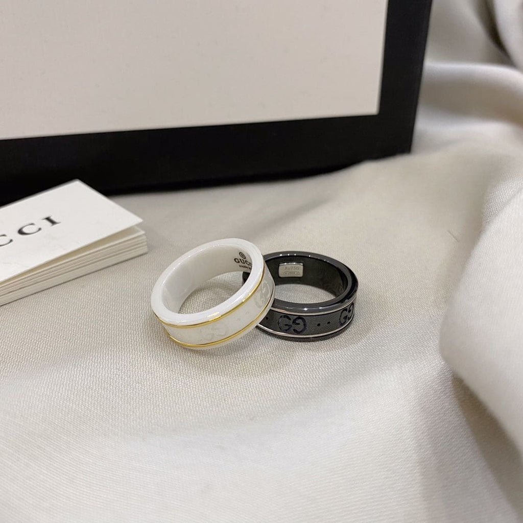 18K Gucci Icon Black Corundum Ring