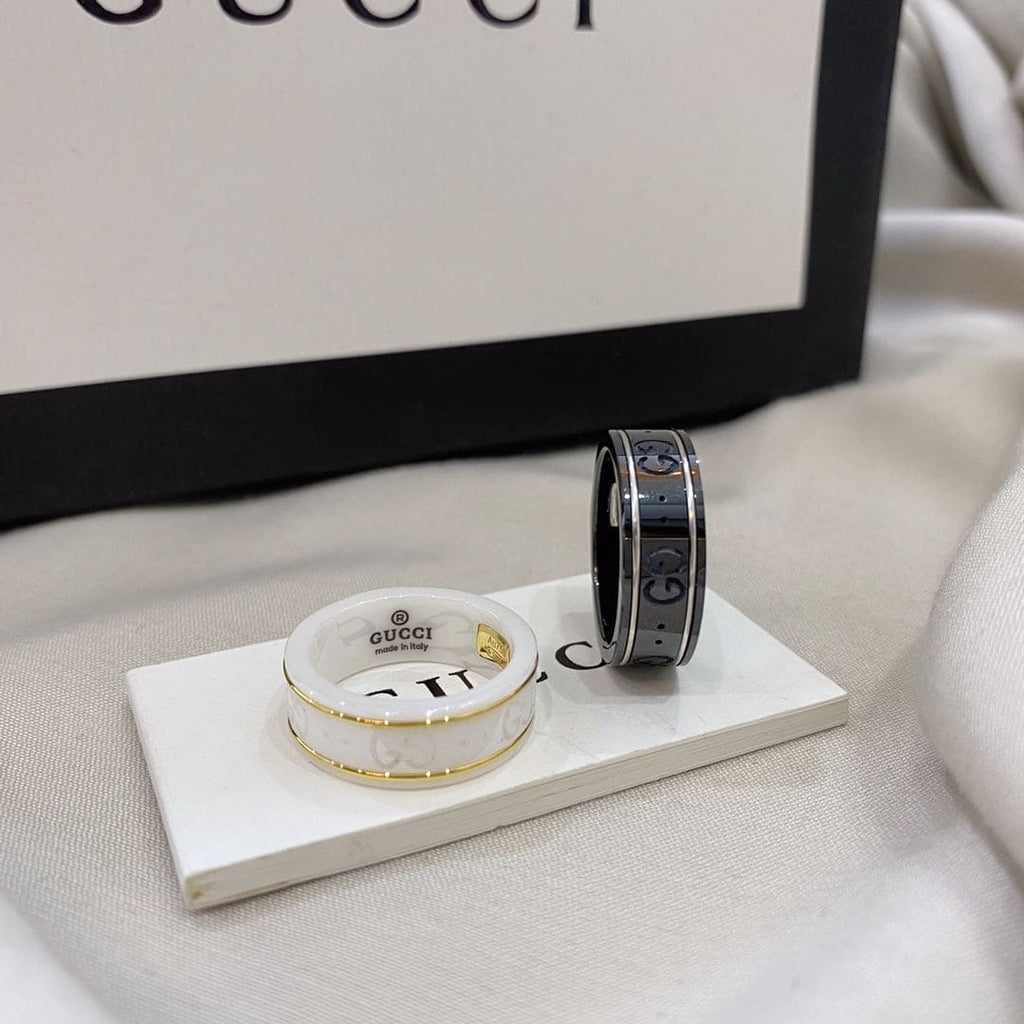 18K Gucci Icon White Zirconia Ring