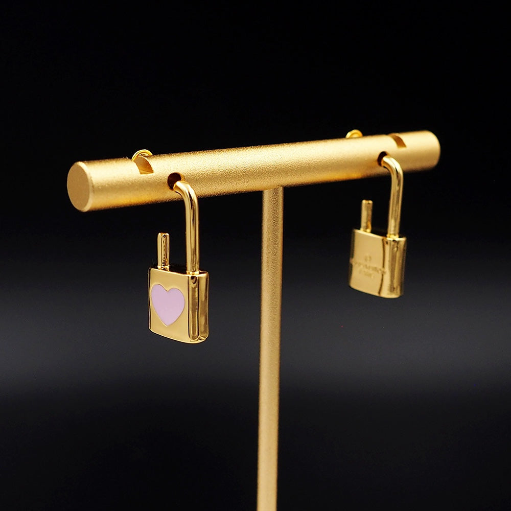 18K Louis Vuitton Cadenas Earrings