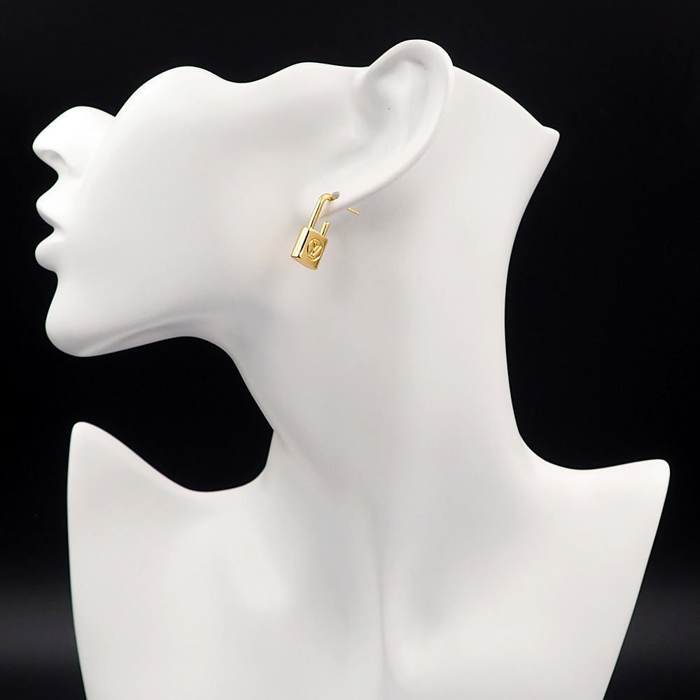 18K Louis Vuitton Cadenas Earrings