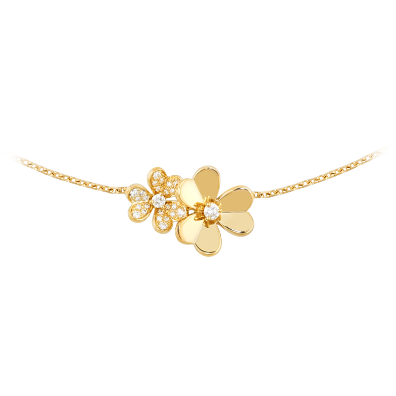 18K Van Cleef & Arpels Frivole Clover Clover Necklace
