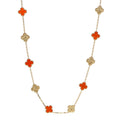 18K Van Cleef & Arpels Vintage Alhambra 20 Motifs Long Necklace