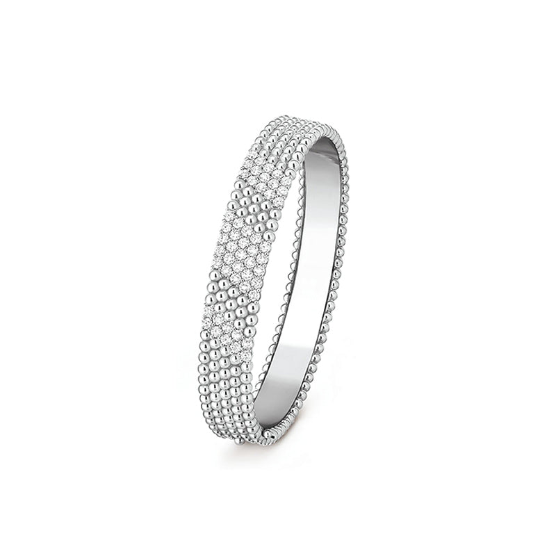 18K Van Cleef & Arpels Perlee 5 Rows Diamond Bracelet
