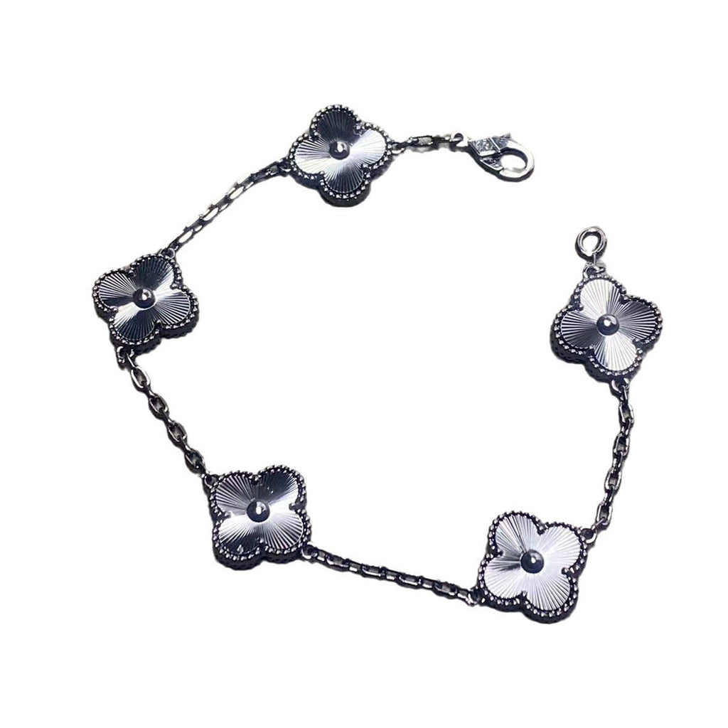18K Van Cleef & Arpels Vintage Alhambra Full Black Bracelet