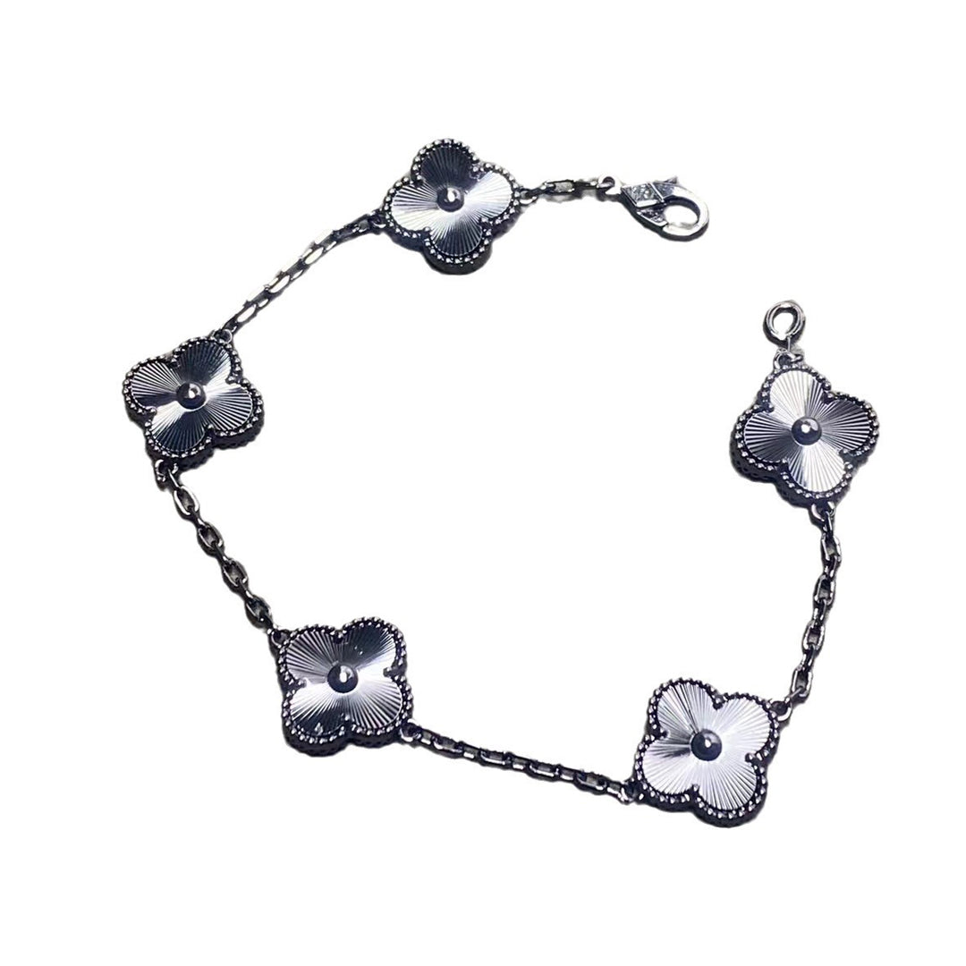 18K Van Cleef & Arpels Vintage Alhambra Full Black Bracelet