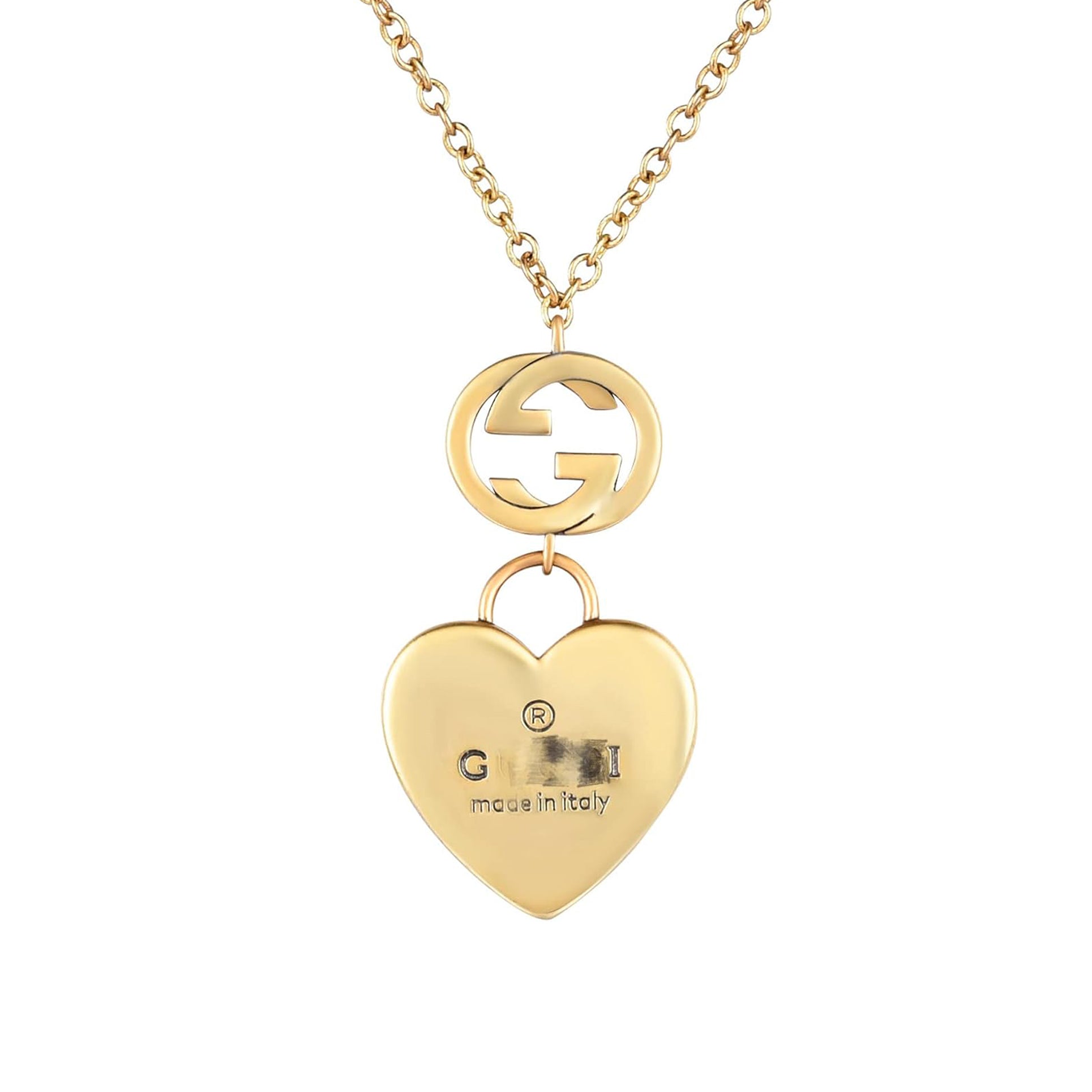 18K Gucci Heart Pendant Necklace