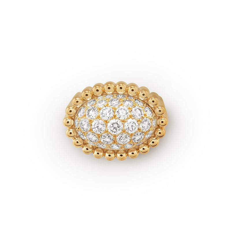 18K Van Cleef & Arpels Perlee Diamond Ring
