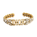 18K Dior Crystal Open Cuff Bracelet
