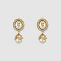 18K Gucci Flower Pearl Earrings