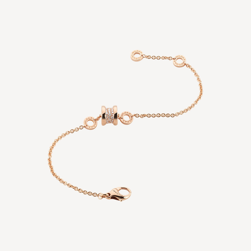 18K BVLGARI B.ZERO1 Pave Diamond Bracelet