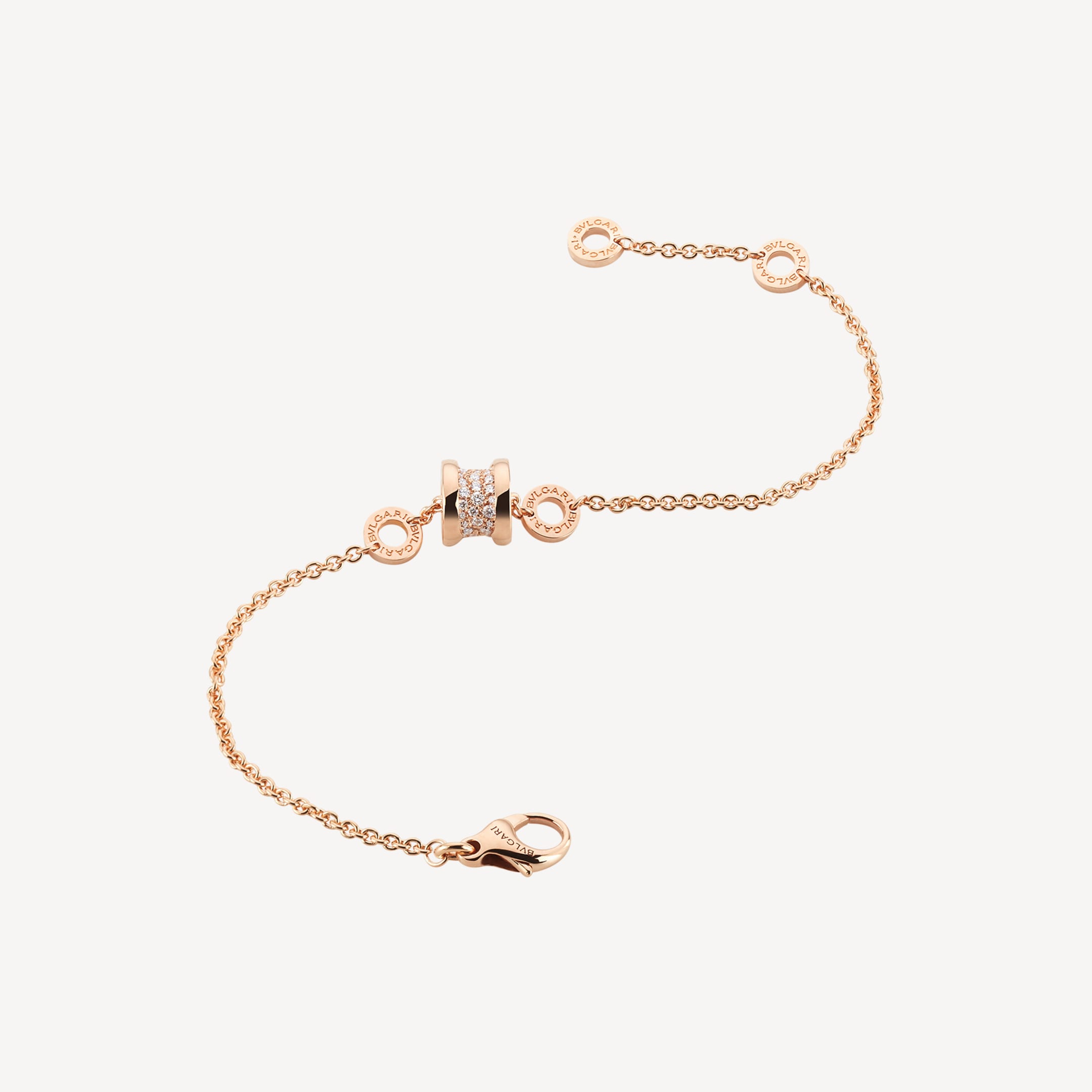18K BVLGARI B.ZERO1 Pave Diamond Bracelet