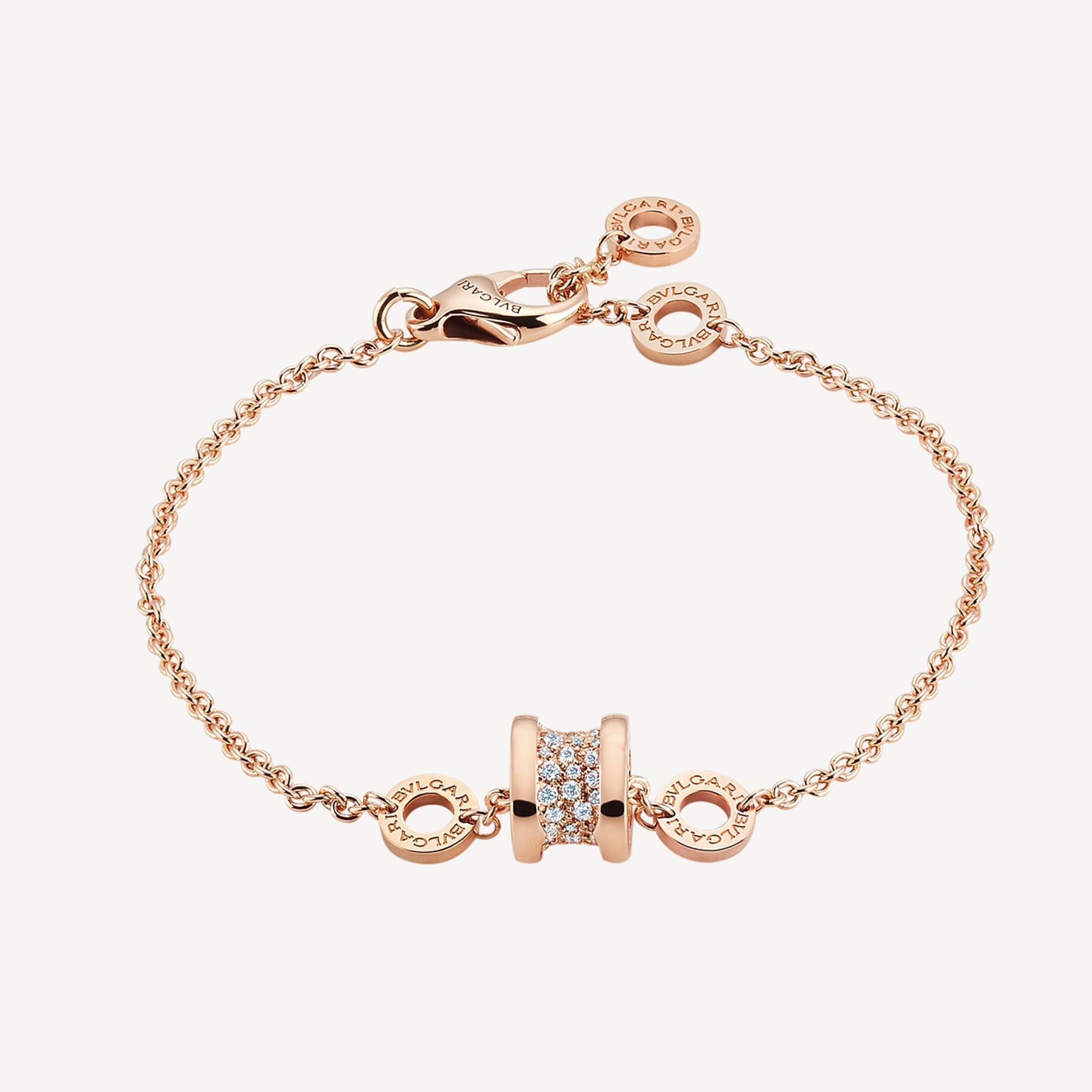 18K BVLGARI B.ZERO1 Pave Diamond Bracelet
