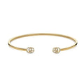 18K Gucci Running Diamond Cuff Bracelet