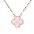 18K Van Cleef & Arpels Sweet Alhambra Pink Clover Necklace