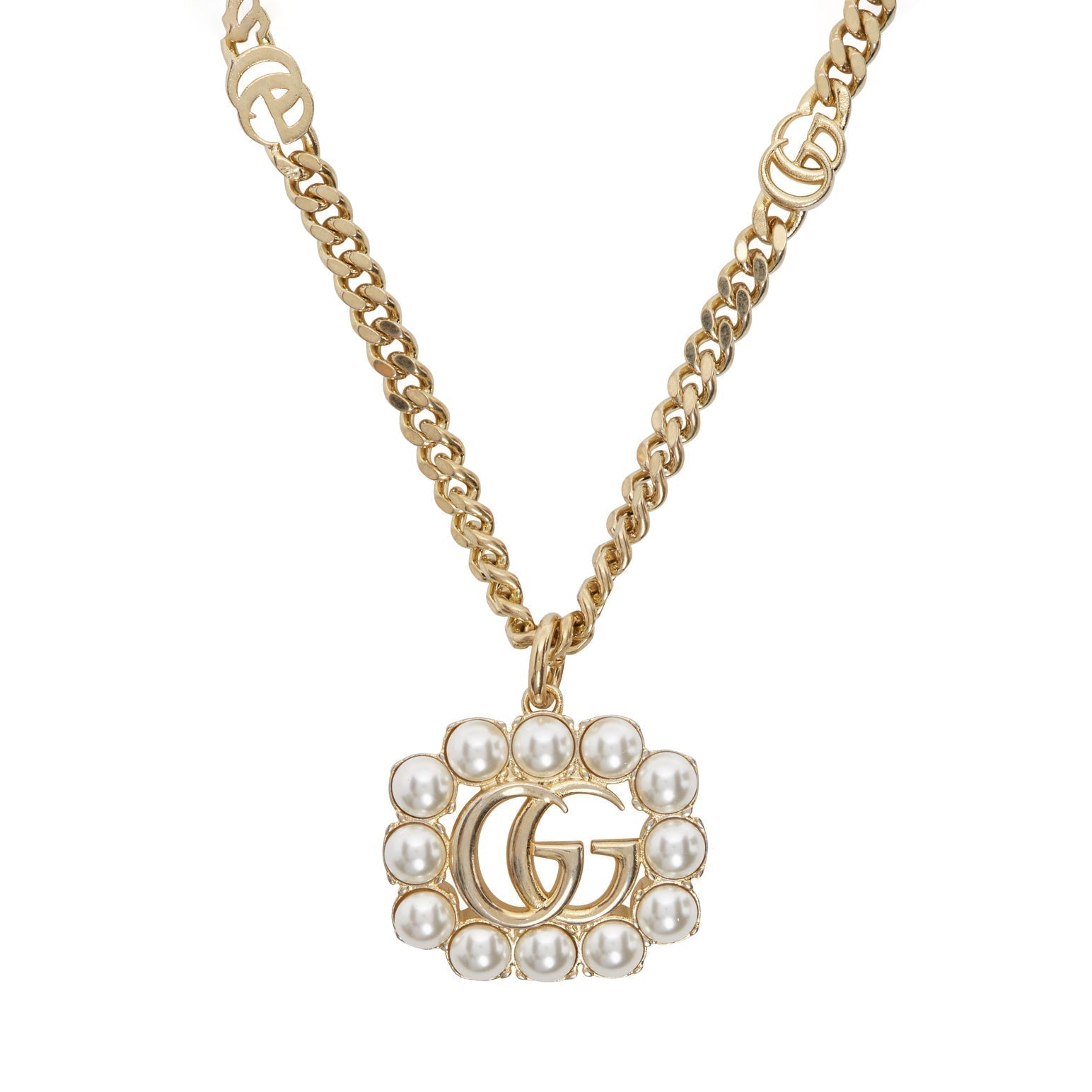 18K Gucci Pearl Necklace