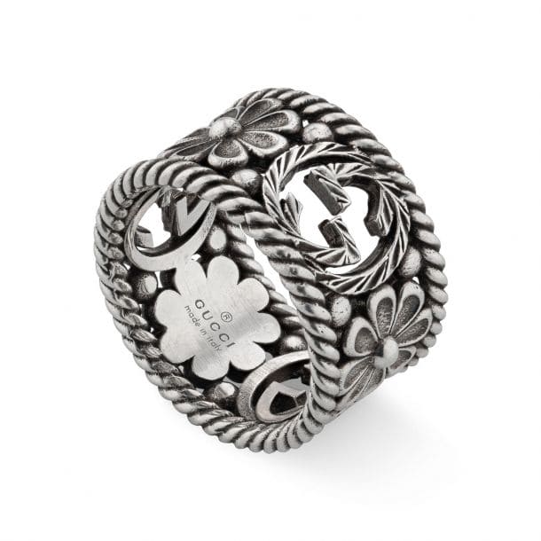 Gucci Interlocking G Flowers Ring