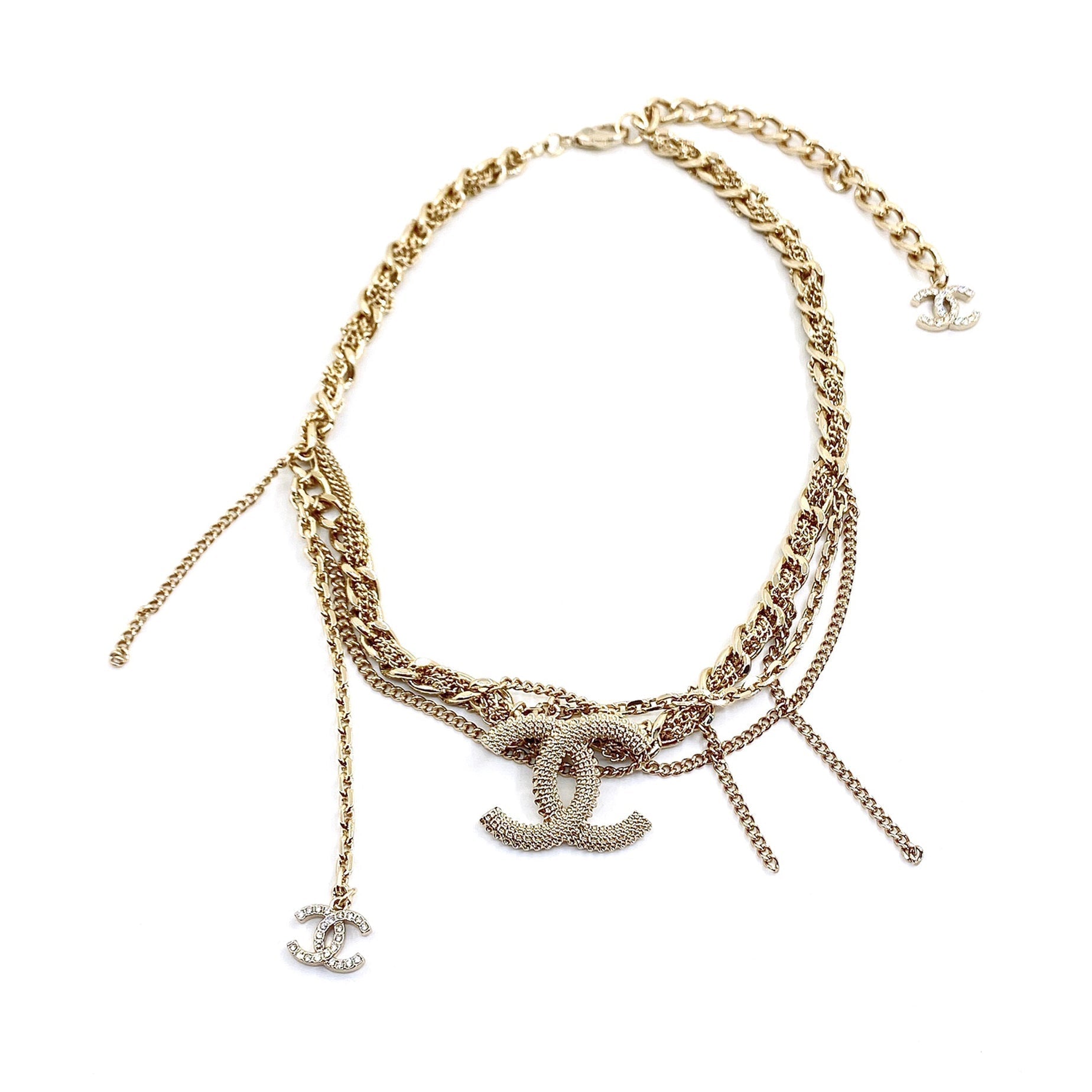 18K Chanel Crystals Choker Necklace