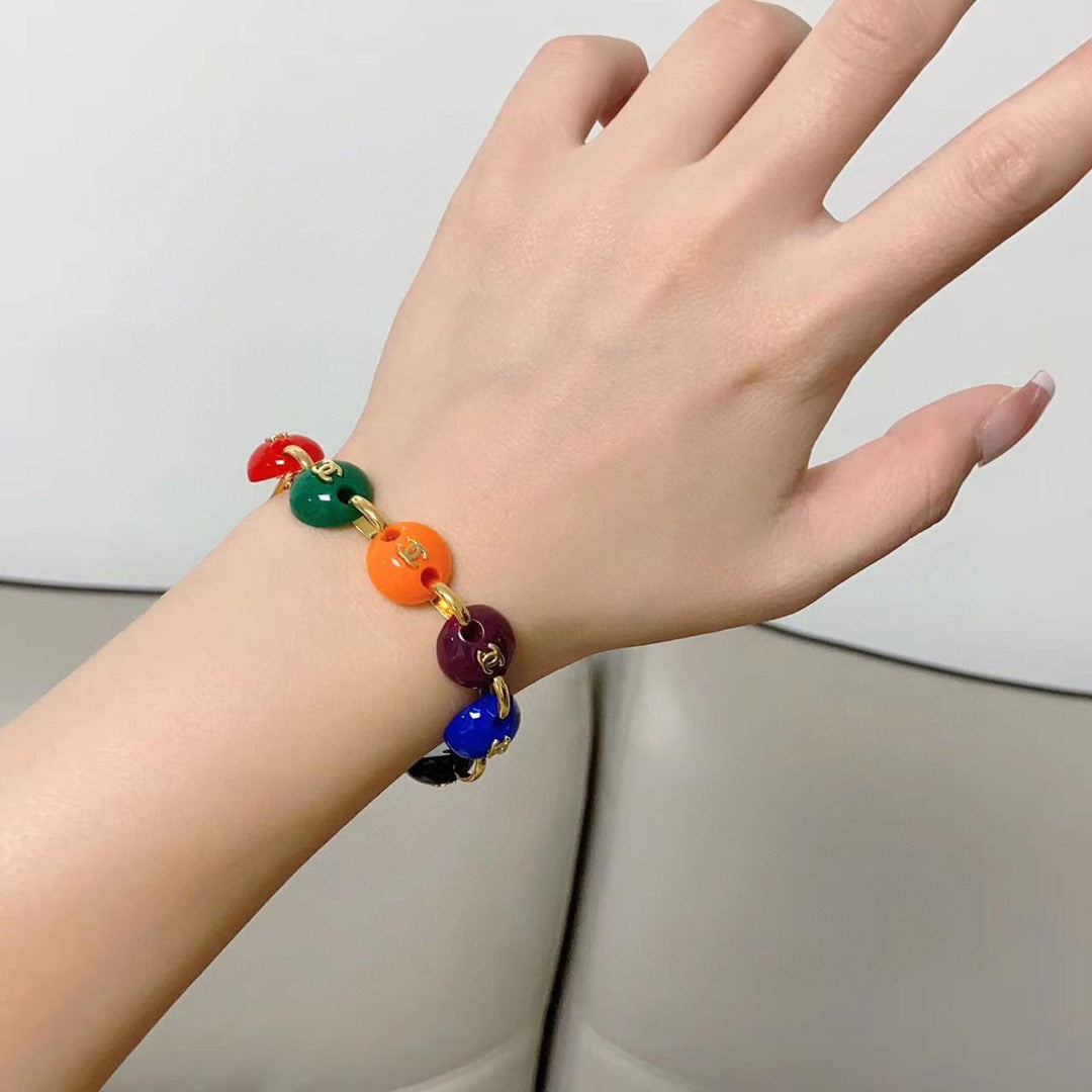 18K Chanel Color Beads Bracelet