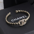 18K Chanel Diamond Open Bracelet