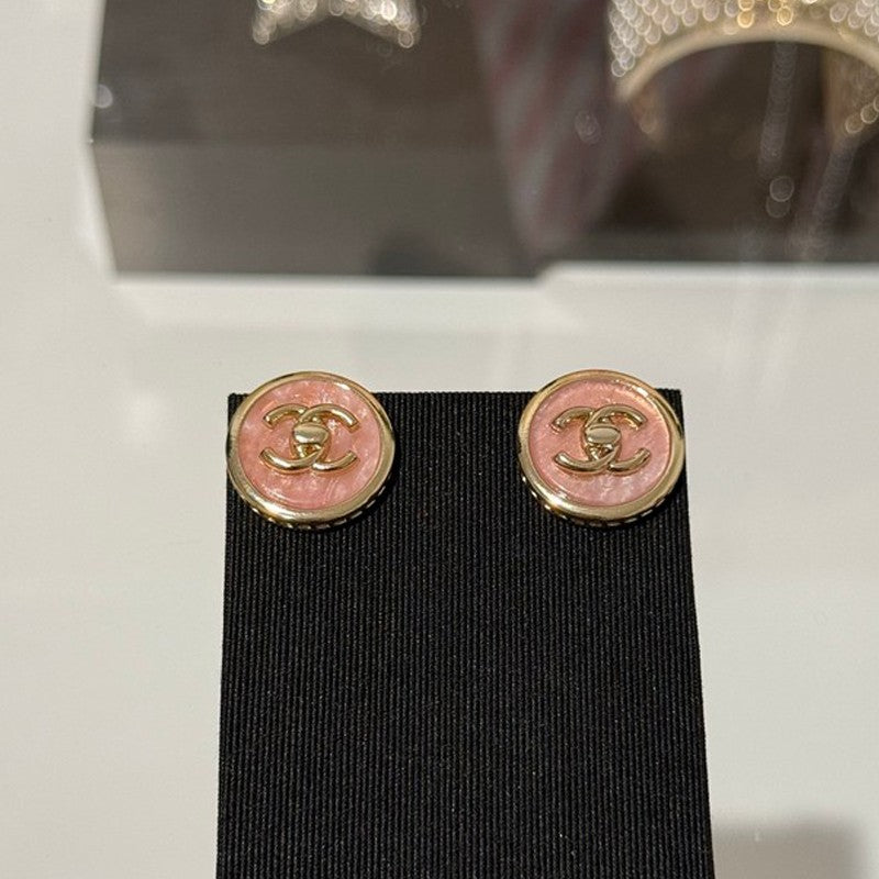 18K Chanel 25B Pink Gold Earrings