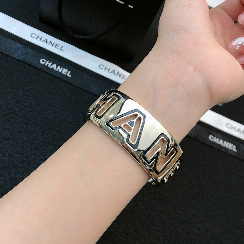 18K Chanel Black & White Cuff Bracelet