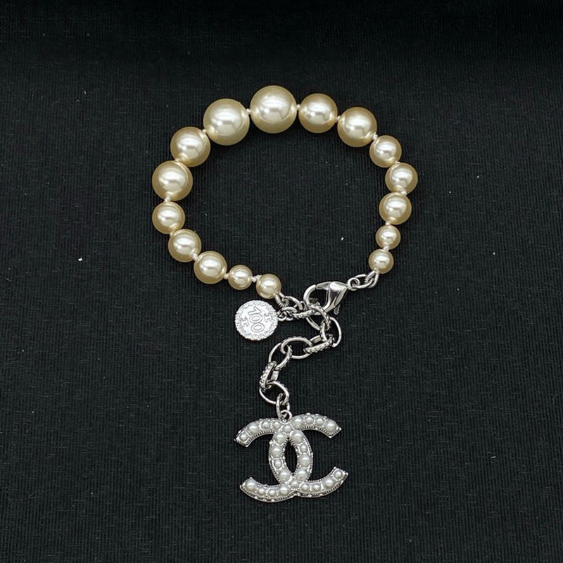18K Chanel Pearl Chain Bracelet