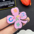 18K Chanel Color Flower Brooch