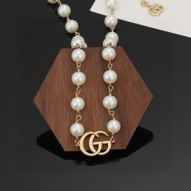 18K Gucci Pearl Necklace