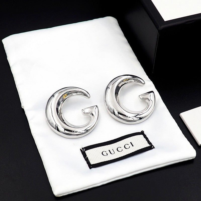 18K Gucci Large Gold Earrings