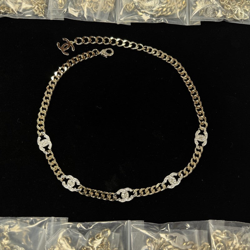 18K Chanel Yellow Gold Diamond Necklace