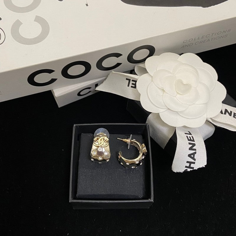 18K Chanel 24C Diamond Earrings