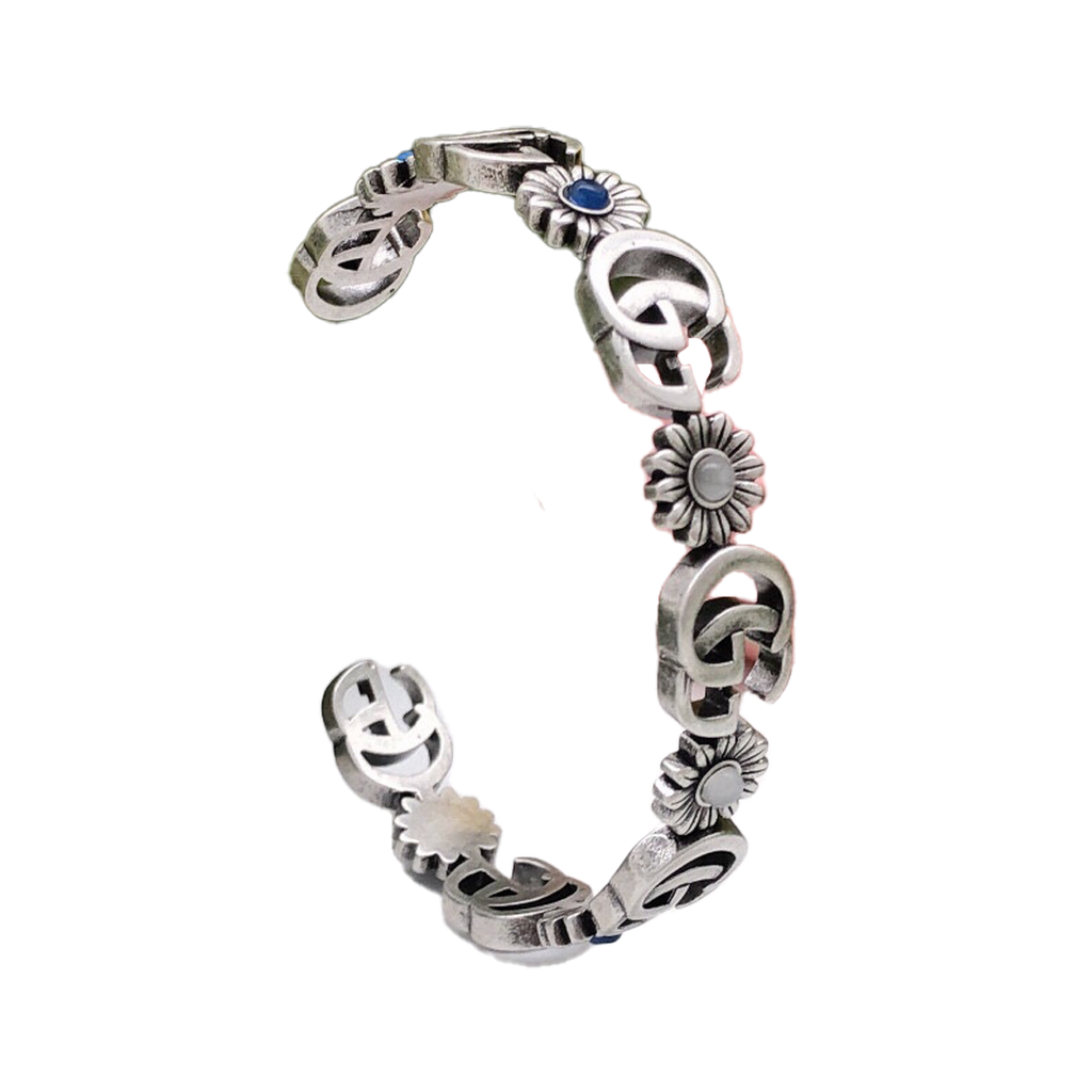 Gucci Flowers Open Cuff Bracelet