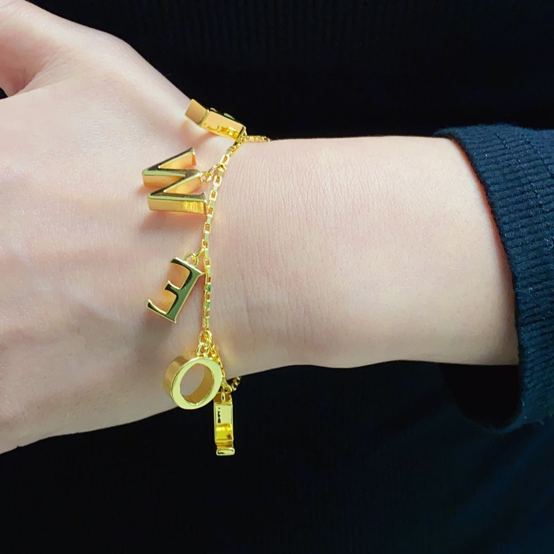 18K Loewe Anagram Letter Bracelet
