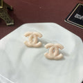 18K Chanel Pink Resin Earrings