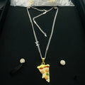18K Louis Vuitton Gold Pizza Necklace