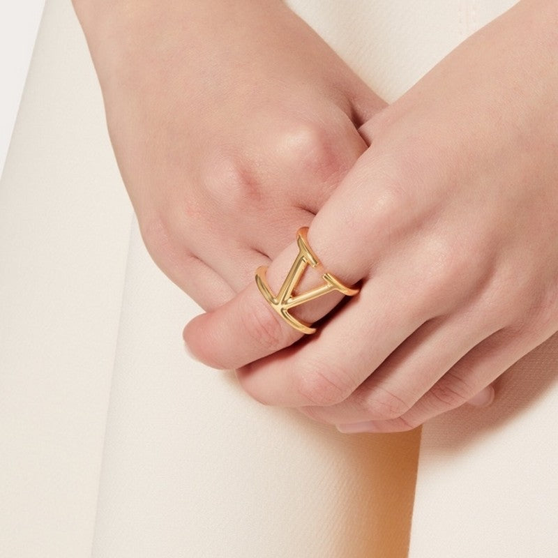 18K Valentino VLogo Signature Gold Ring