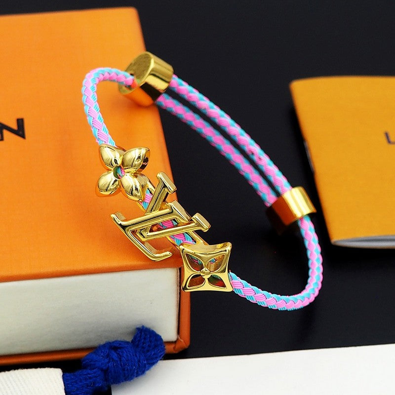 18K Louis Vuitton Monogram Pink & Purple Gold Bracelet