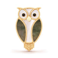 18K Van Cleef & Arpels Lucky Animals Owl Clip Brooch